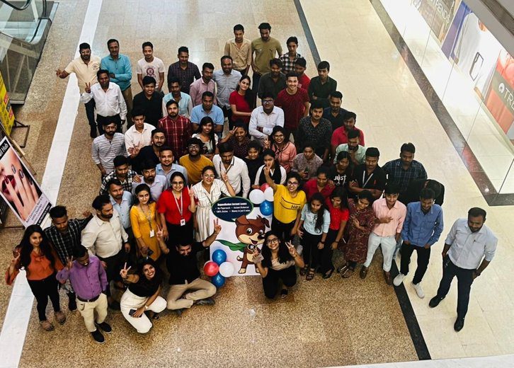 Corporate team building event at mall venue organised by Gotag